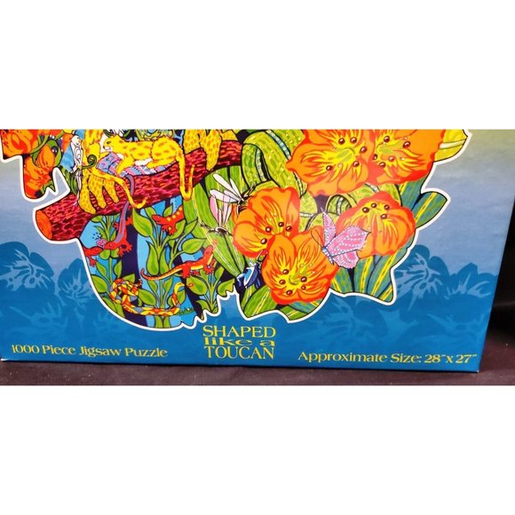 Ceaco Puzzle Shapes TOUCAN 1000 piece shaped jigsaw puzzle  Ceaco Puzzle Shapes TOUCAN 1000 piece shaped jigsaw puzzle Nina Allen art SEALED